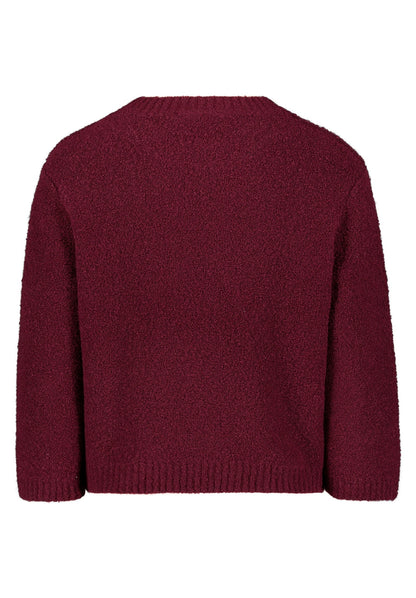 Strickpullover Kurz 3/4 Arm Middle Red Melange Bild 2