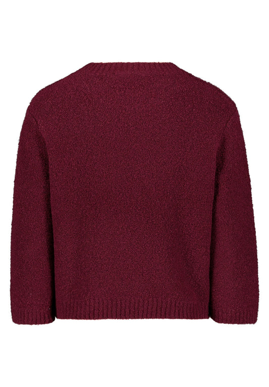 Strickpullover Kurz 3/4 Arm Middle Red Melange Bild 2