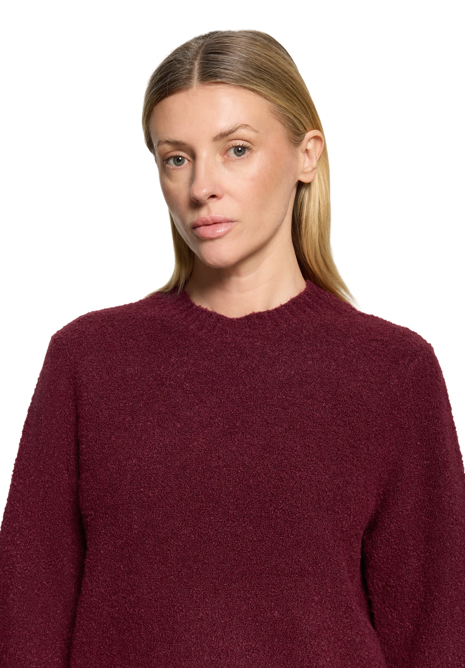 Strickpullover Kurz 3/4 Arm Middle Red Melange Bild 6