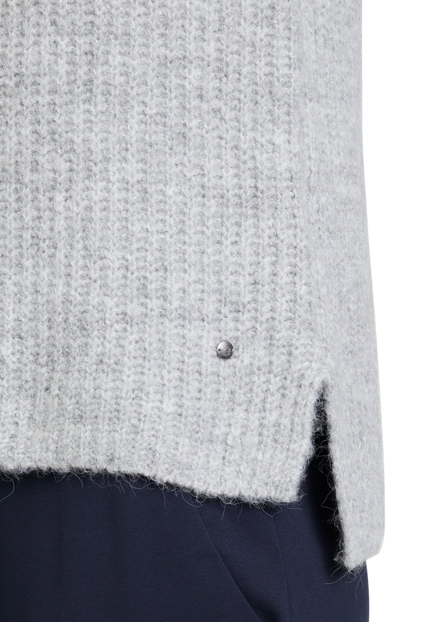 Strickpullover Kurz ohne Arm Light Silver Melange Bild 7