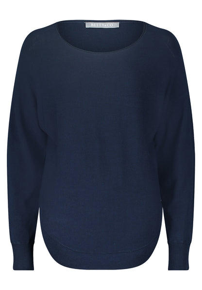 Strickpullover Lang 1/1 Arm Navy Blue Bild 1