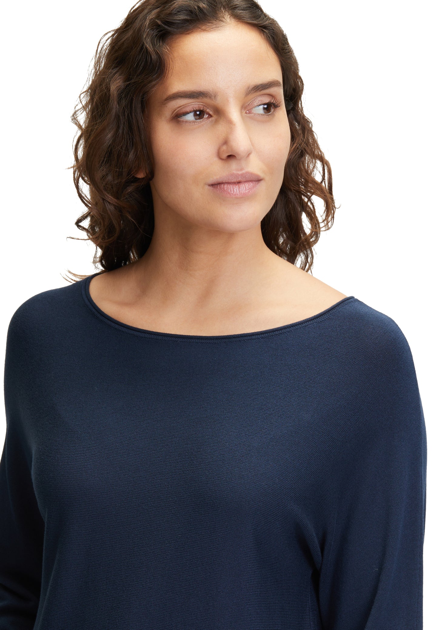 Strickpullover Lang 1/1 Arm Navy Blue Bild 6