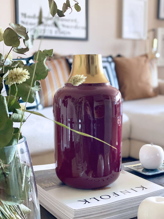 Vase Asani 2s H28cm Rot/Bordeaux Bild 1