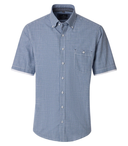 B.D. Casual Short 1/2Arm_ 100 blau Bild 1