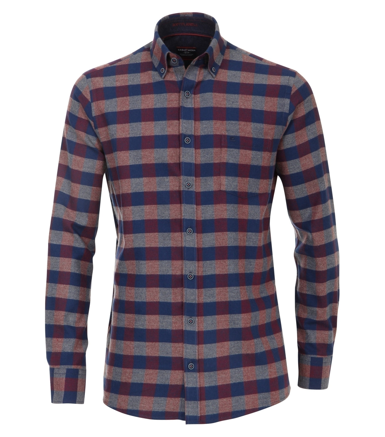 CasaModa Hemd Freizeit 1/1 Arm B.d. Karo 400 rot Bild 1