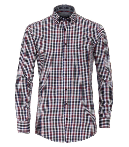 CASAMODA Hemd Freizeit 1/1 Arm B.d. Karo 400 rot Bild 1