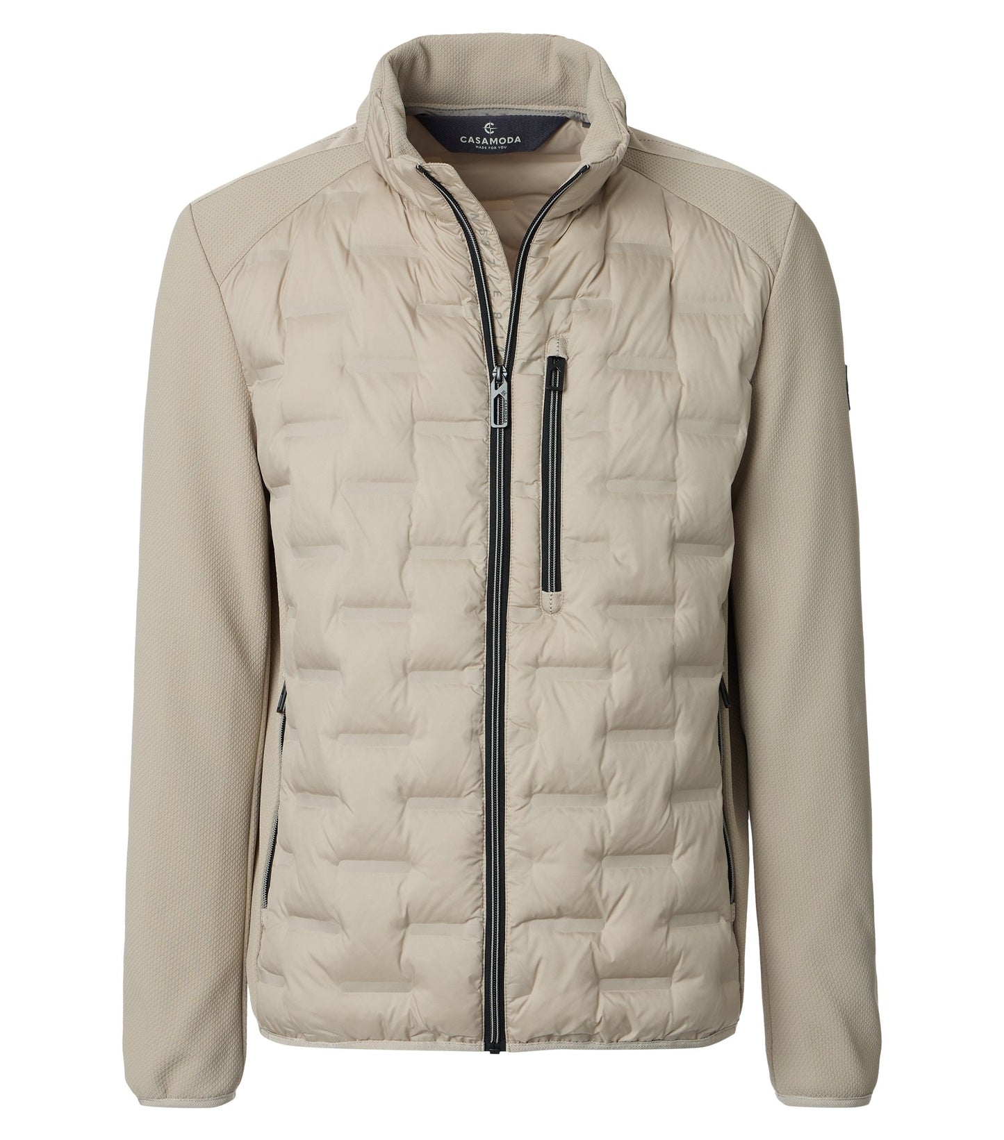 Materialmixjacke 659 beige Bild 1