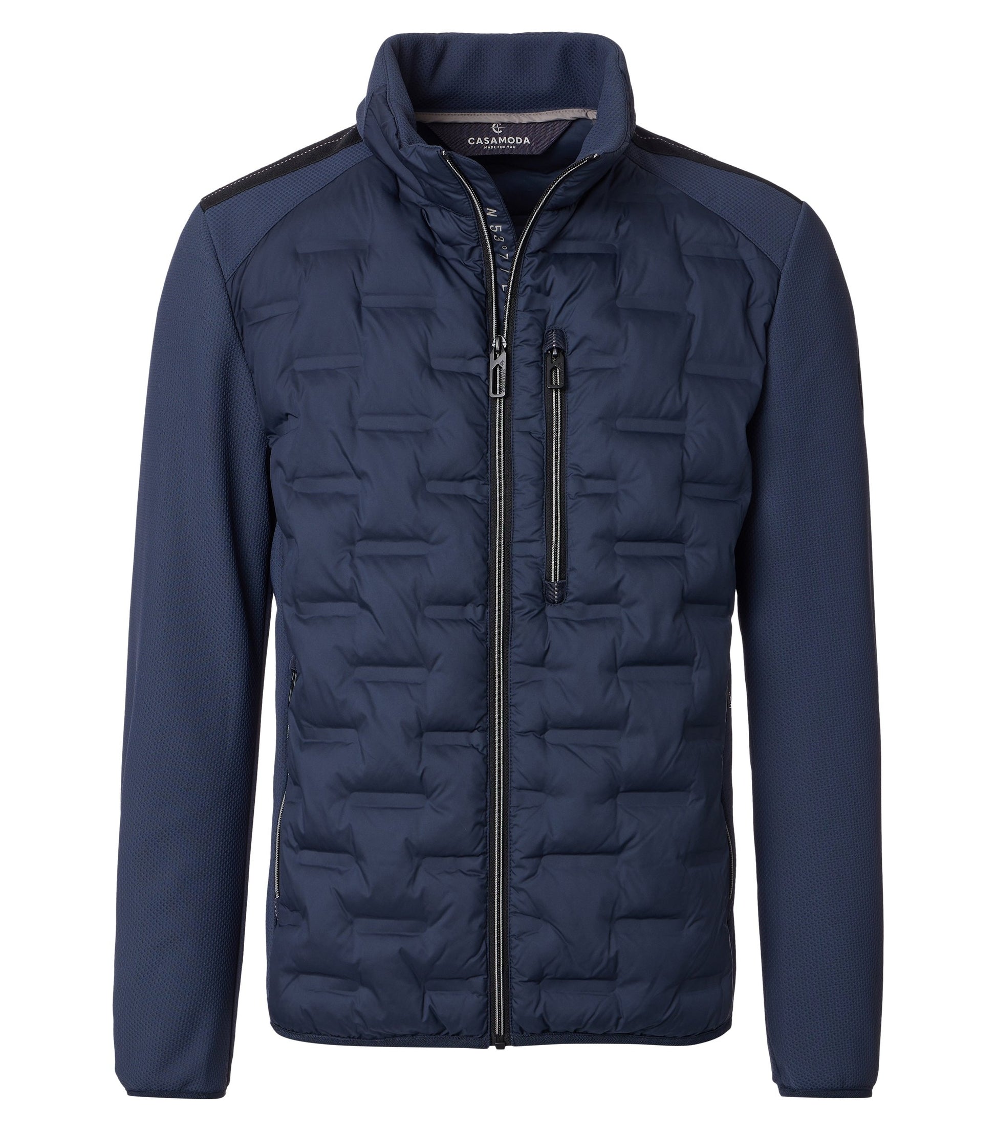 Materialmixjacke 105 blau Bild 1