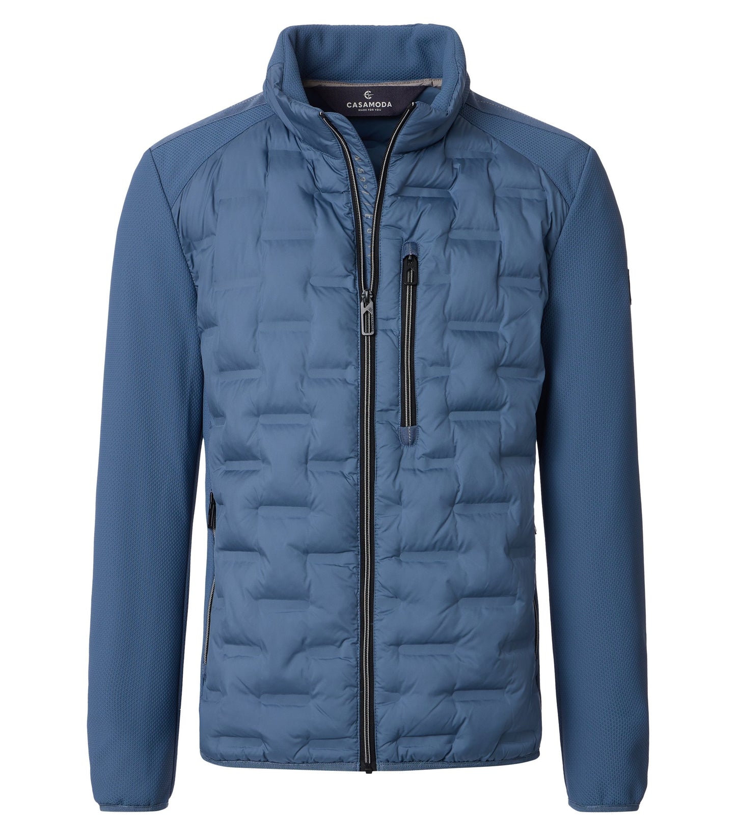 Materialmixjacke 116 blau Bild 1