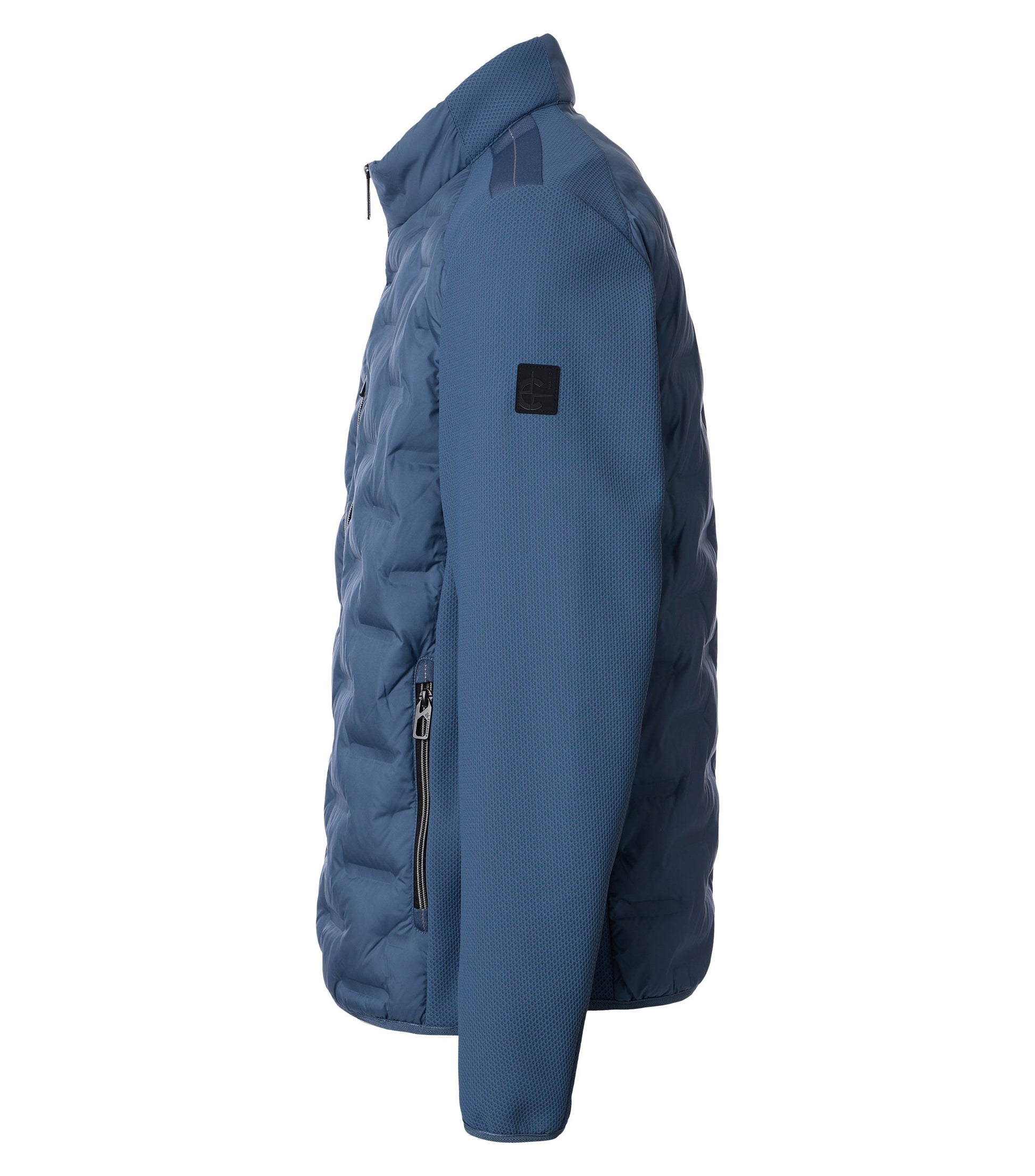 Materialmixjacke 116 blau Bild 3