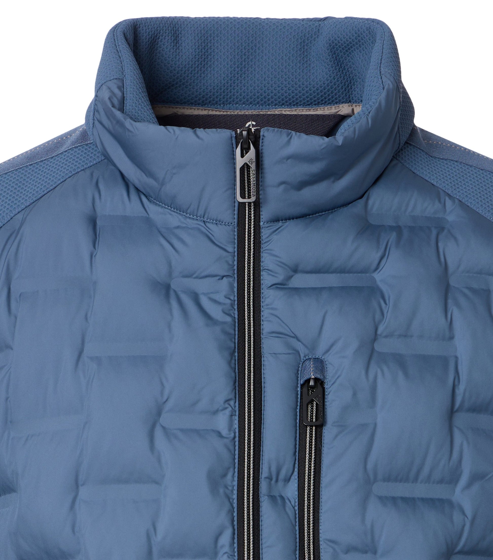 Materialmixjacke 116 blau Bild 5