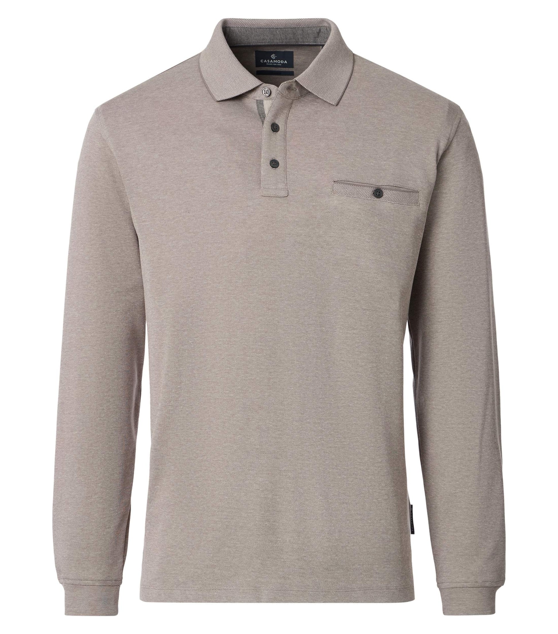 Polo-Shirt Langarm 668 beige Bild 1