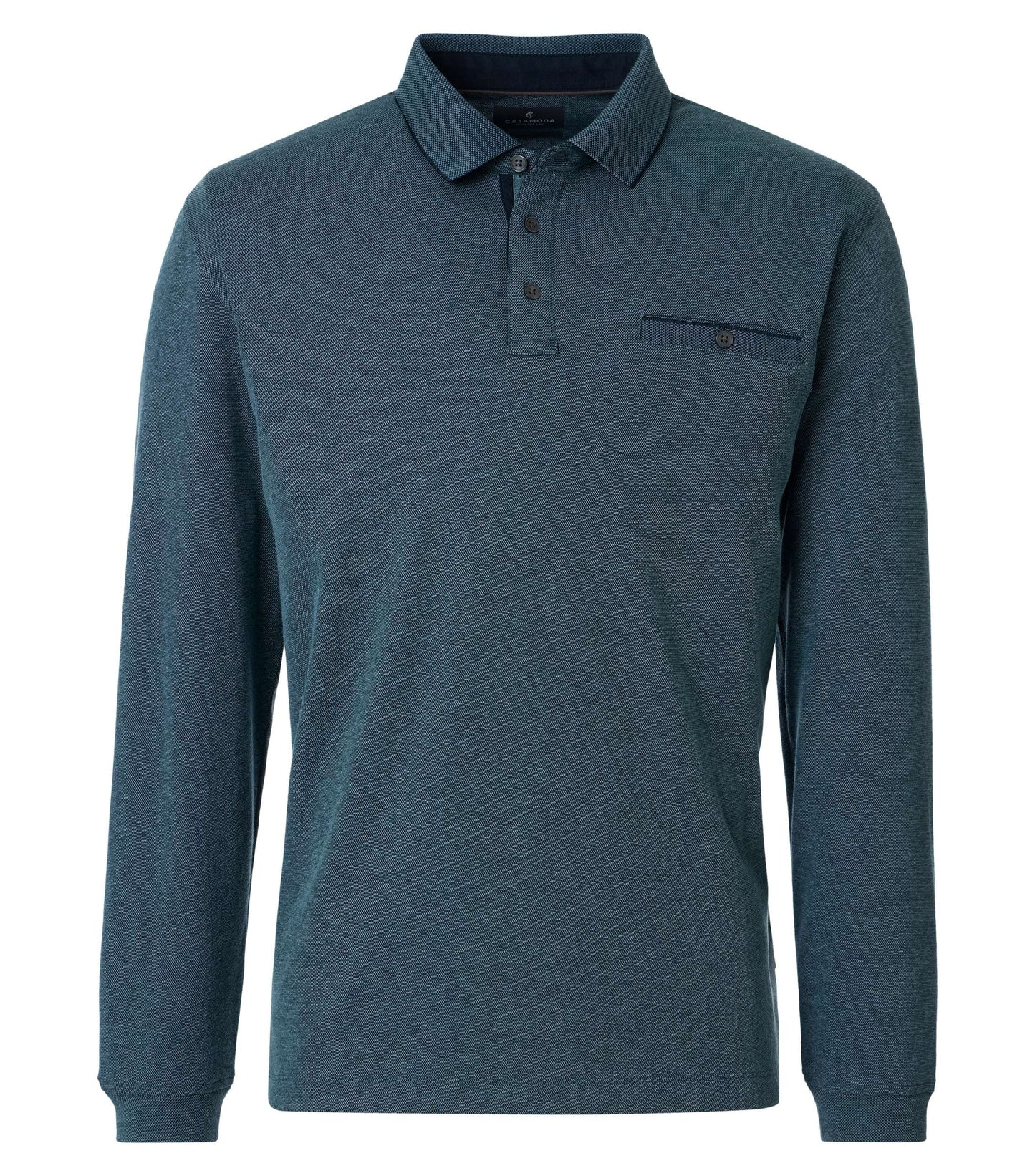 Polo-Shirt Langarm 368 tUErkis Bild 1