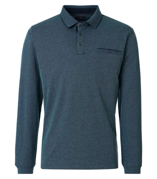 Polo-Shirt Langarm 368 tUErkis Bild 1