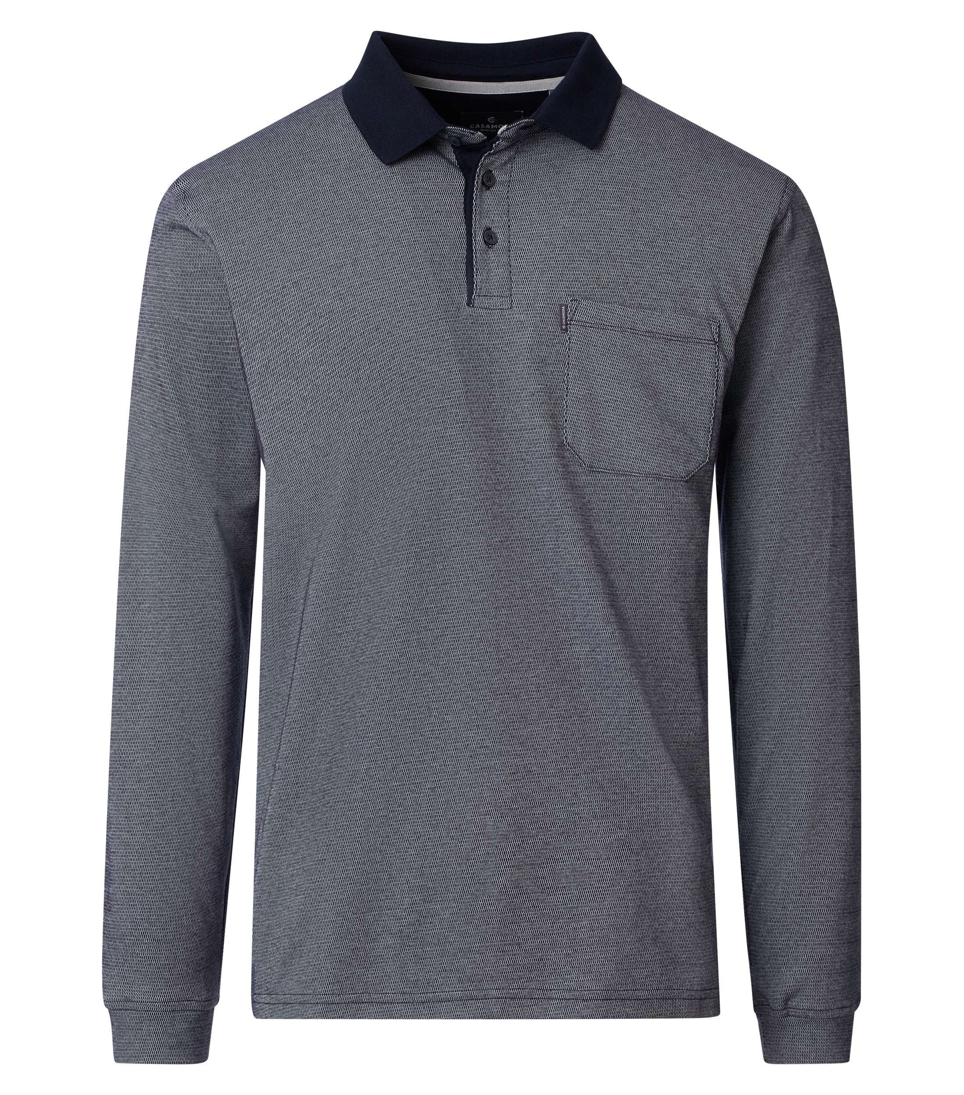 Polo-Shirt Langarm 105 blau Bild 1