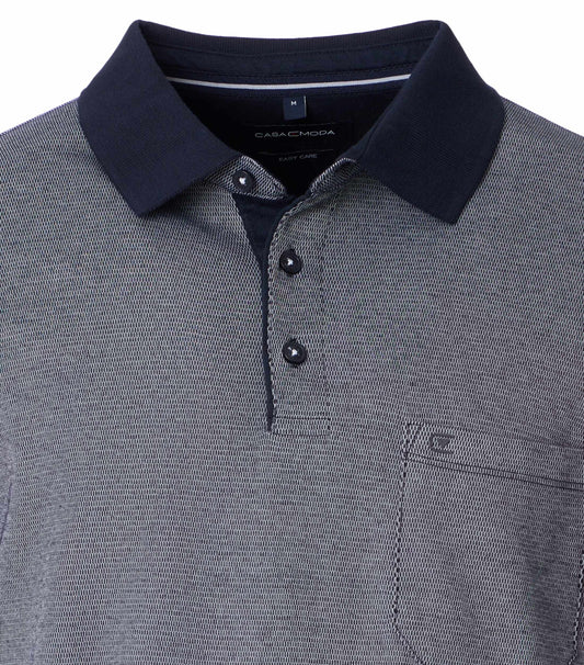 Polo-Shirt Langarm 105 blau Bild 2