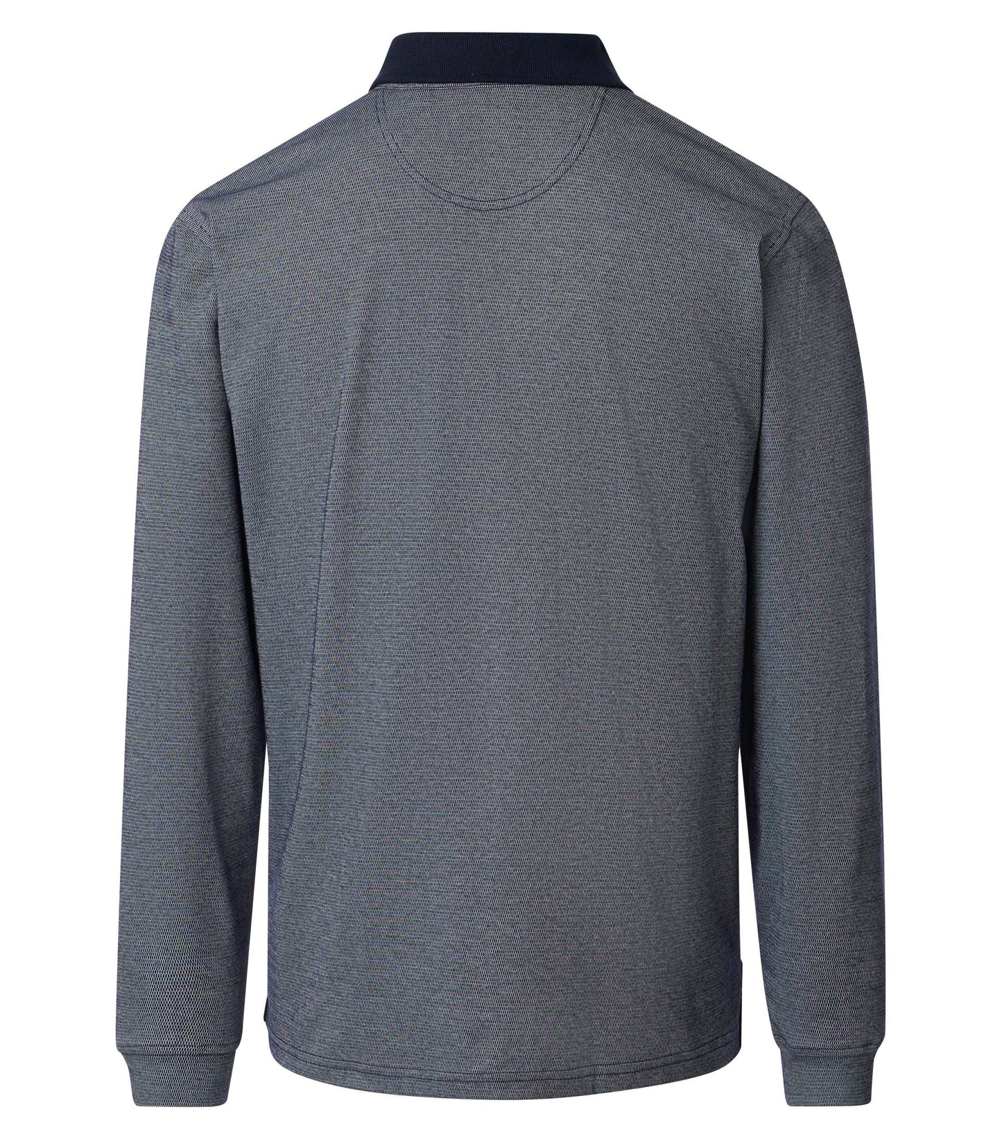 Polo-Shirt Langarm 105 blau Bild 3