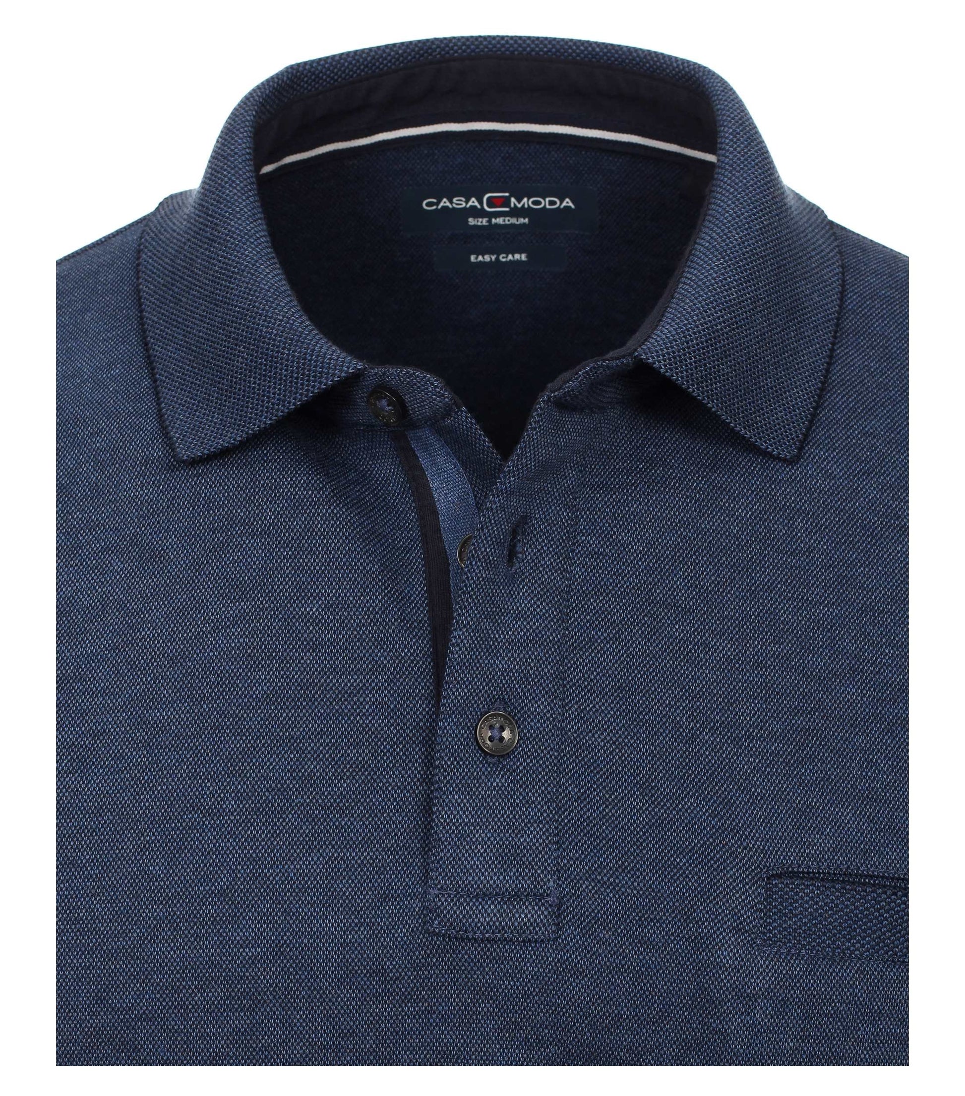 Polo-Shirt Langarm gestreift 107 blau Bild 3