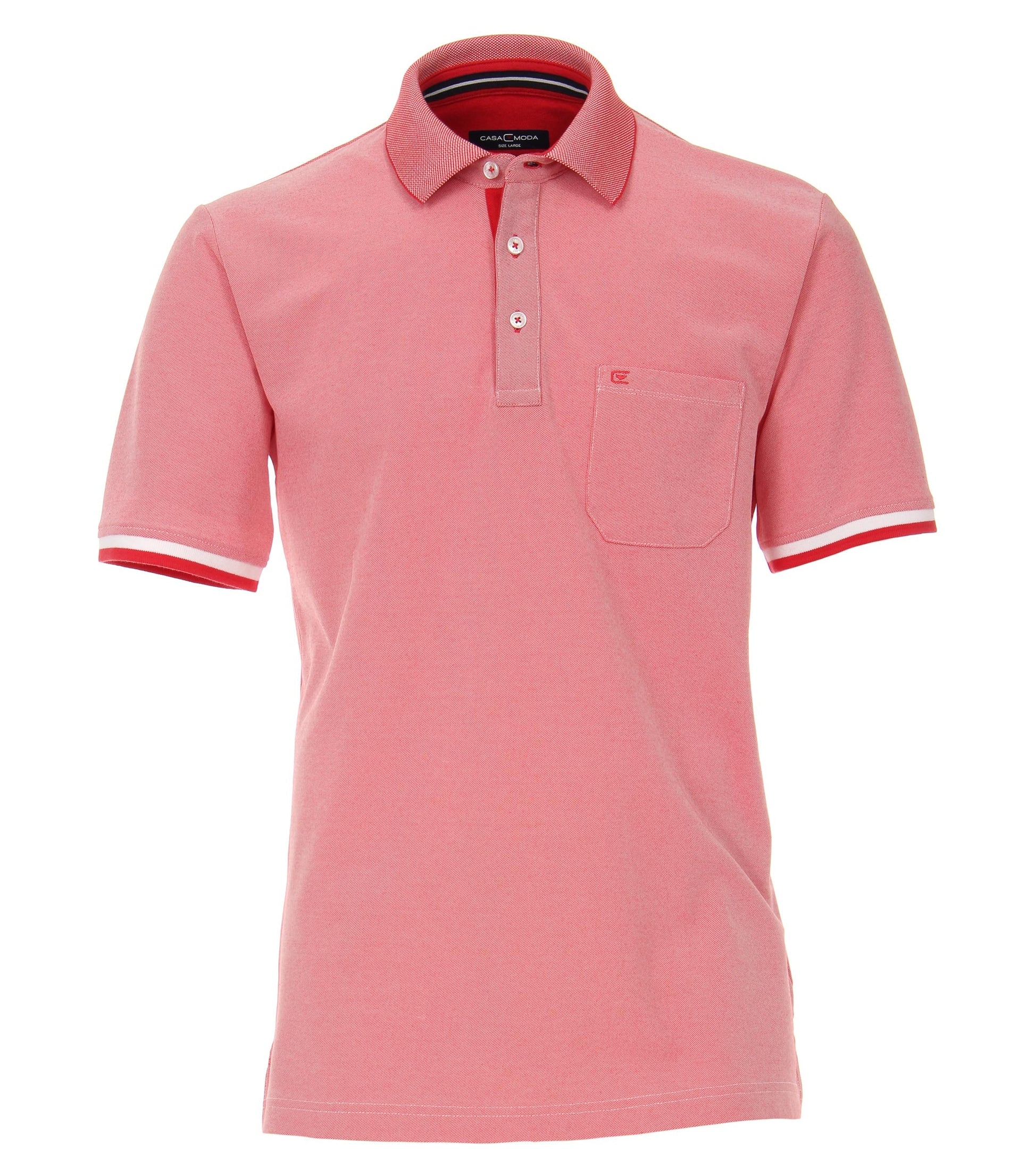 Polo-Shirt uni 429 rot Bild 1