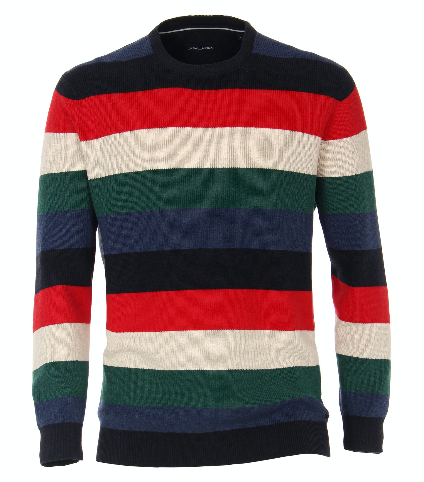 Pullover mit Rundhalsausschnitt gemustert 137 blau Bild 1