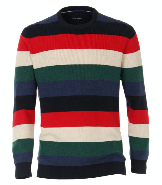 Pullover mit Rundhalsausschnitt gemustert 137 blau Bild 1