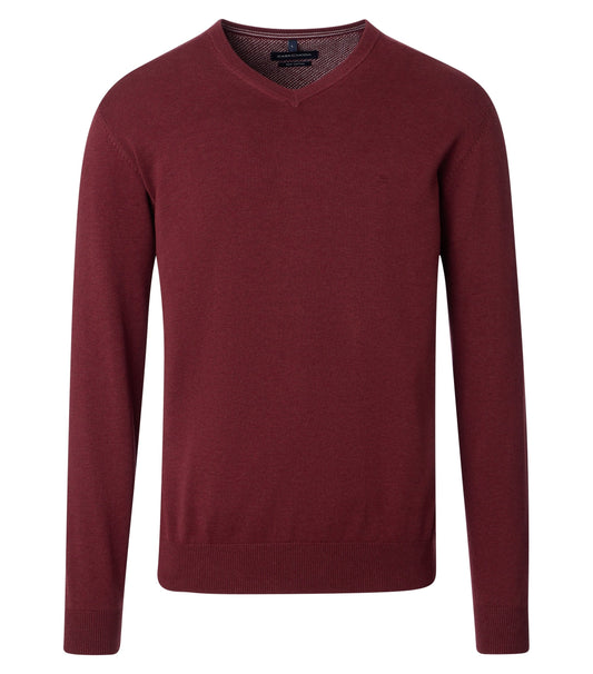 Pullover V-Neck NOS 485 rot Bild 1