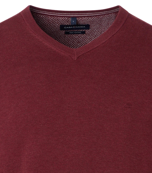 Pullover V-Neck NOS 485 rot Bild 2