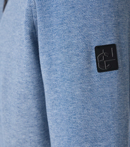 Sweatjacke mit Zip 126 blau Bild 2