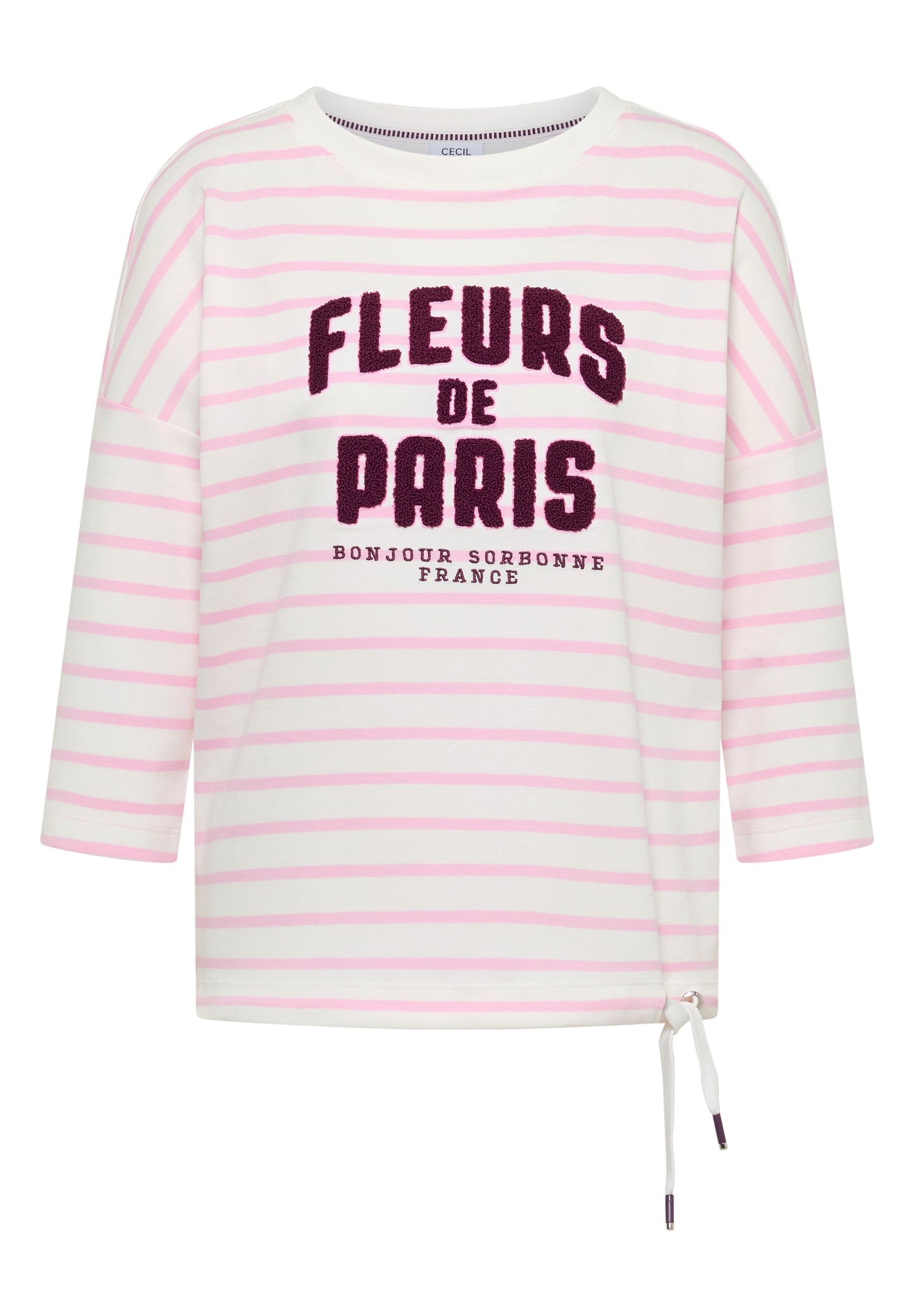 3/4-Arm Shirt mit Wording Artwork light blush rose Bild 1