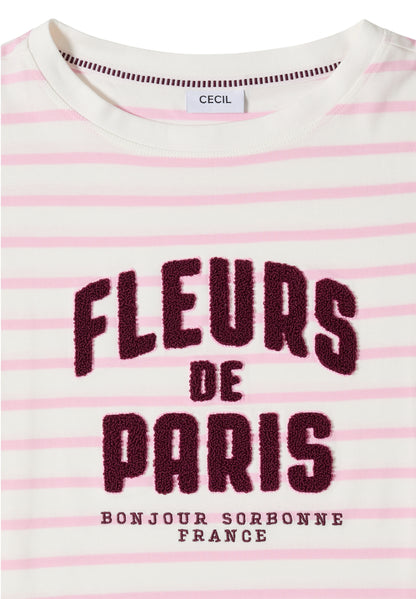 3/4-Arm Shirt mit Wording Artwork light blush rose Bild 2
