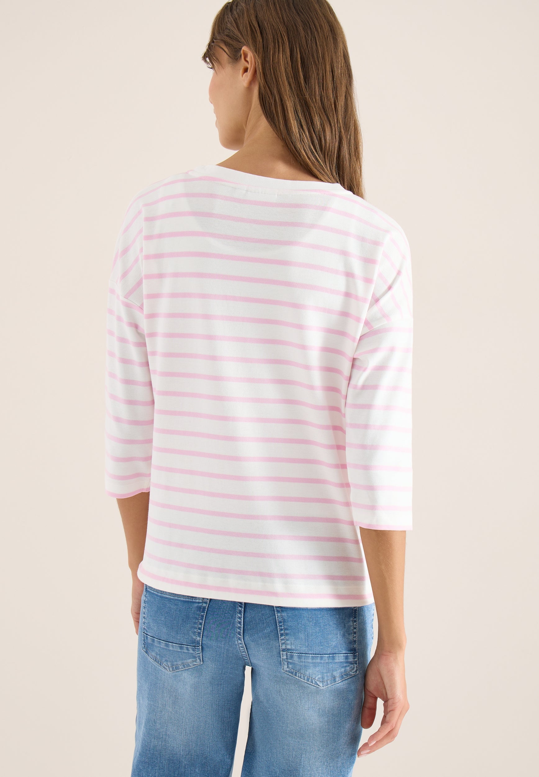 3/4-Arm Shirt mit Wording Artwork light blush rose Bild 4