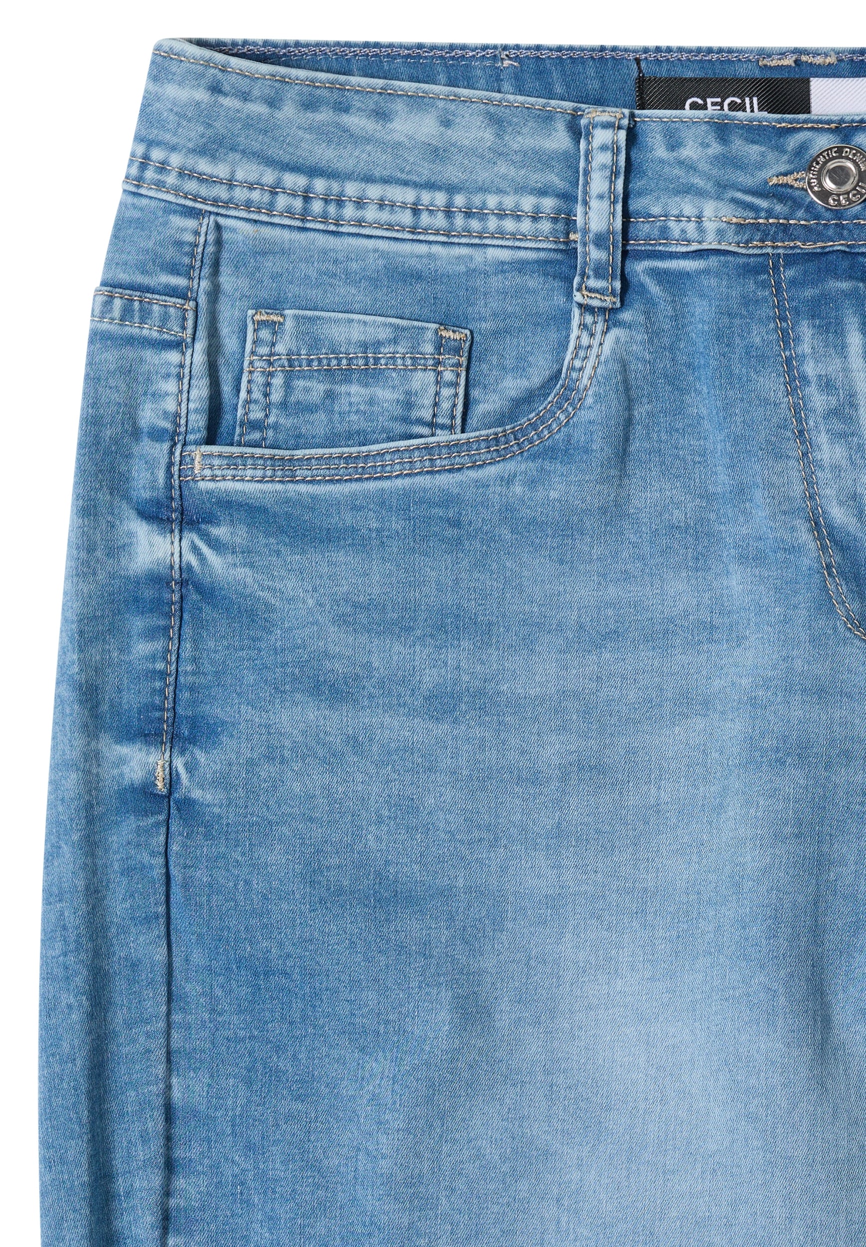 3/4 Wide Leg Jeans im Loose Fit light blue washed Bild 2