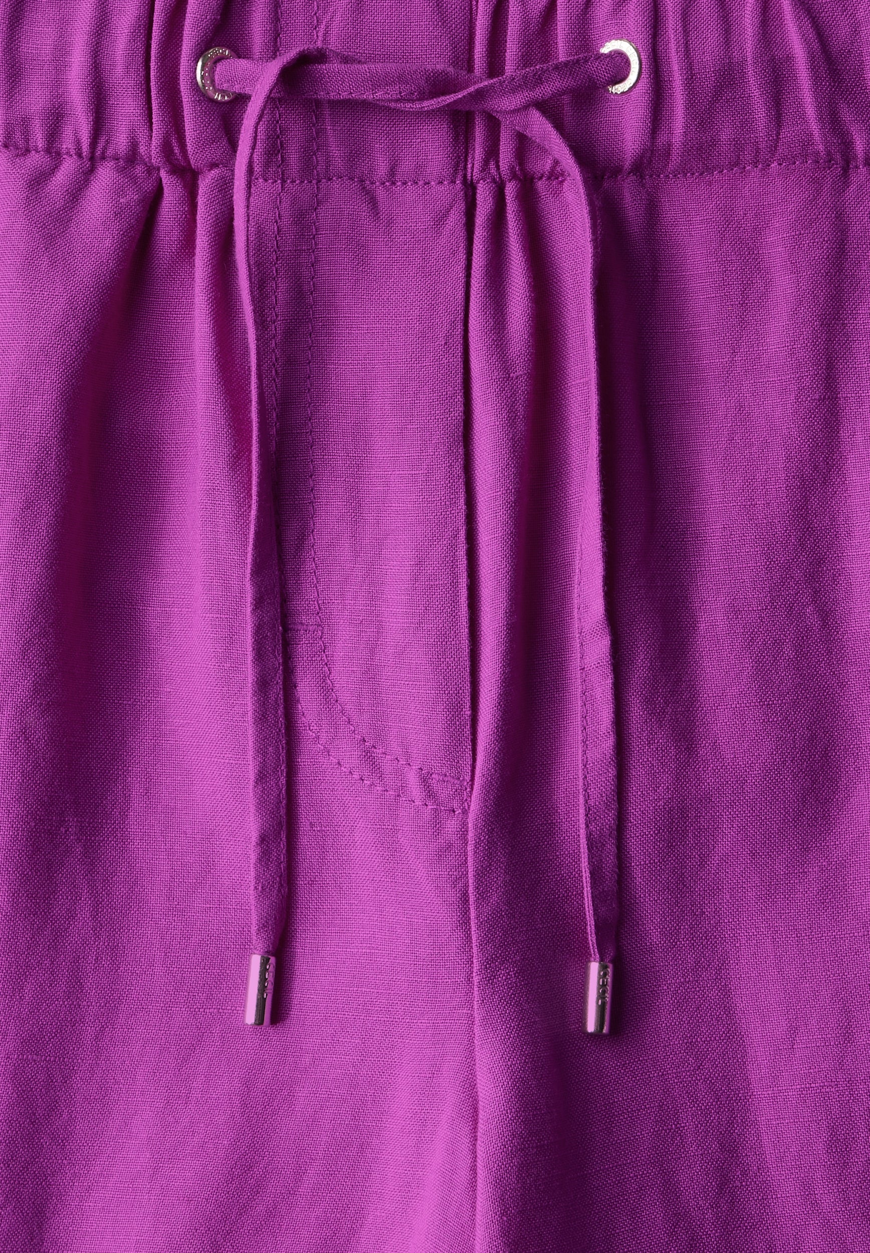 7/8 Wide Leg Hose aus Leinenmix magenta lacquer Bild 2