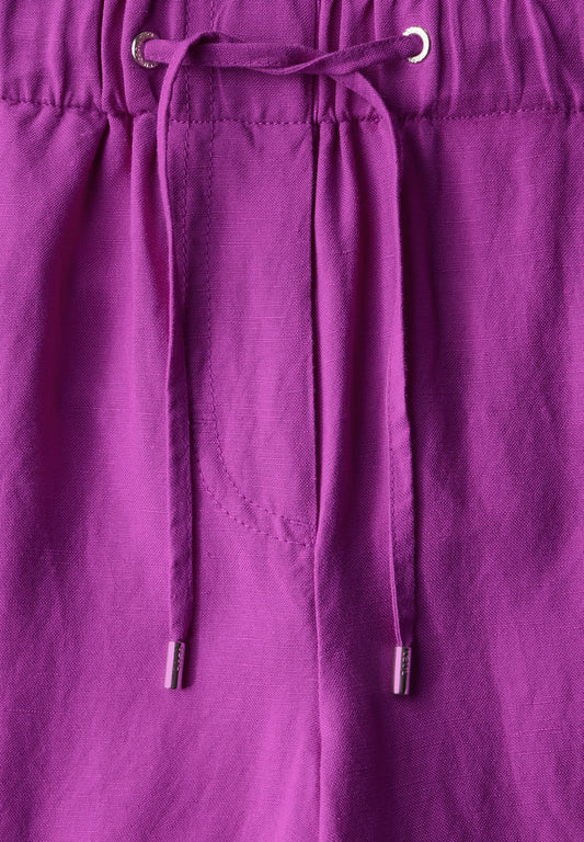 7/8 Wide Leg Hose aus Leinenmix magenta lacquer Bild 2