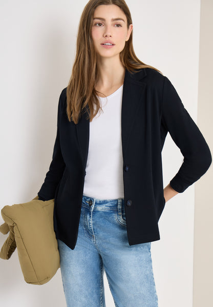 Basic Blazer mit Reverskragen universal blue Bild 3