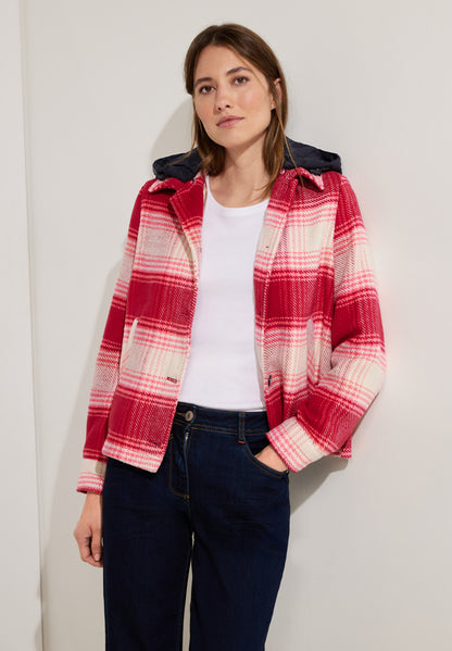Check Jacket w. Detachable Hoo casual red Bild 3