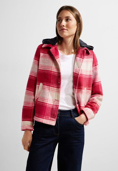 Check Jacket w. Detachable Hoo casual red Bild 7