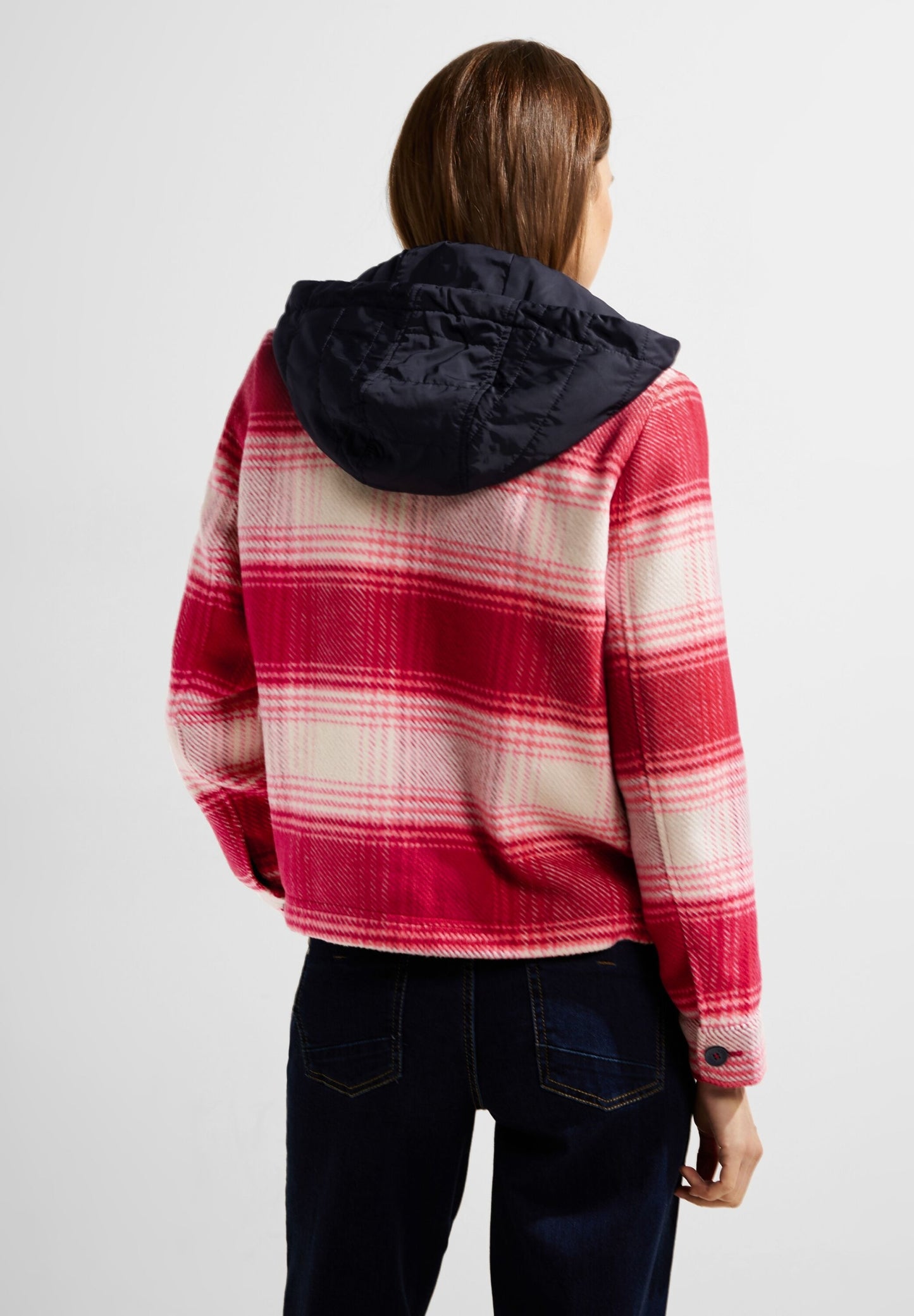 Check Jacket w. Detachable Hoo casual red Bild 8