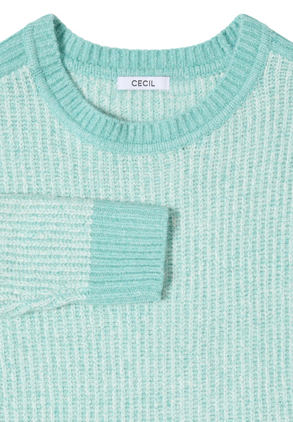 Cosy Mouliné round neck light foam blue Bild 2