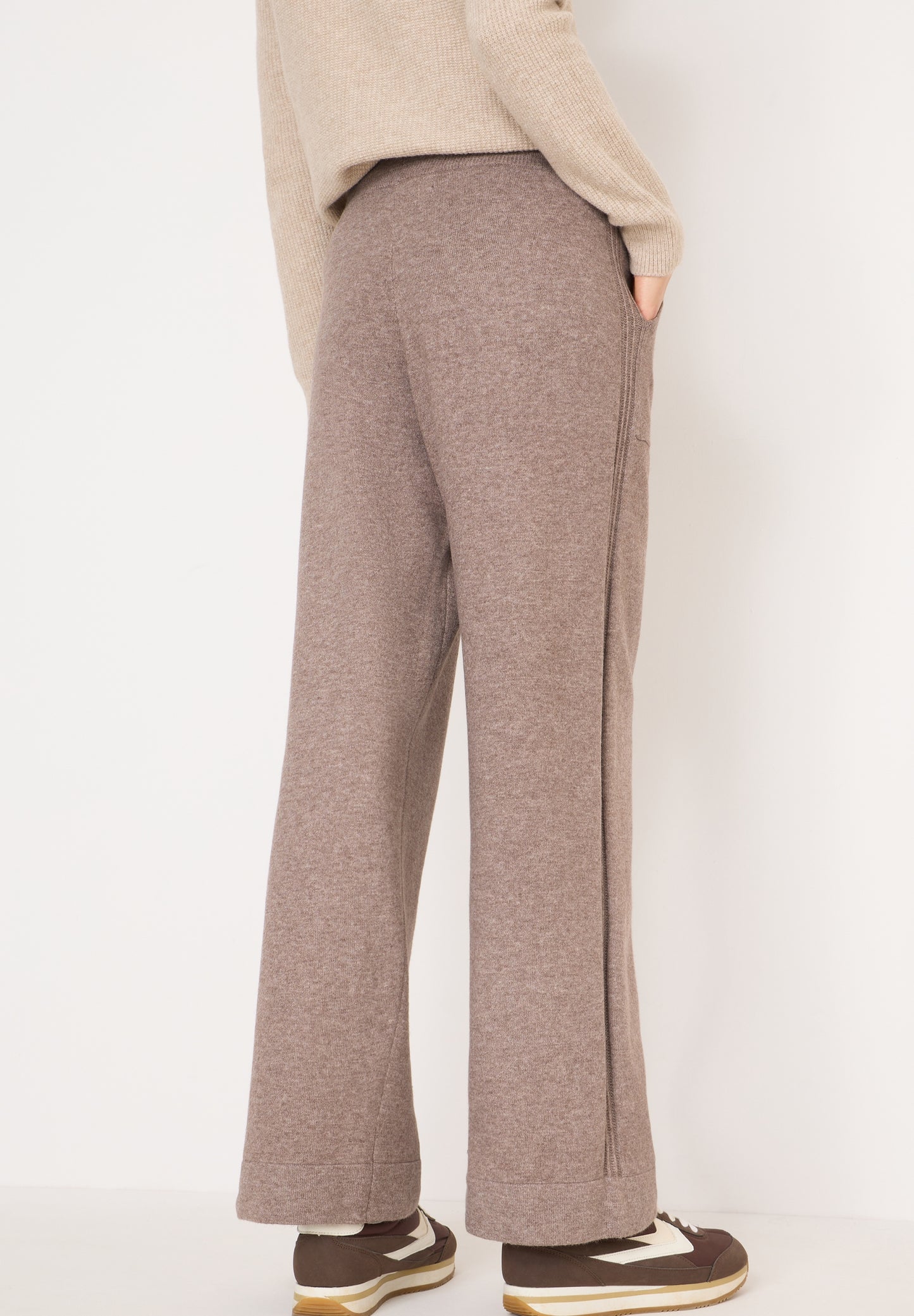 Cosy Neele Knit Pants chocolate mousse melange Bild 4