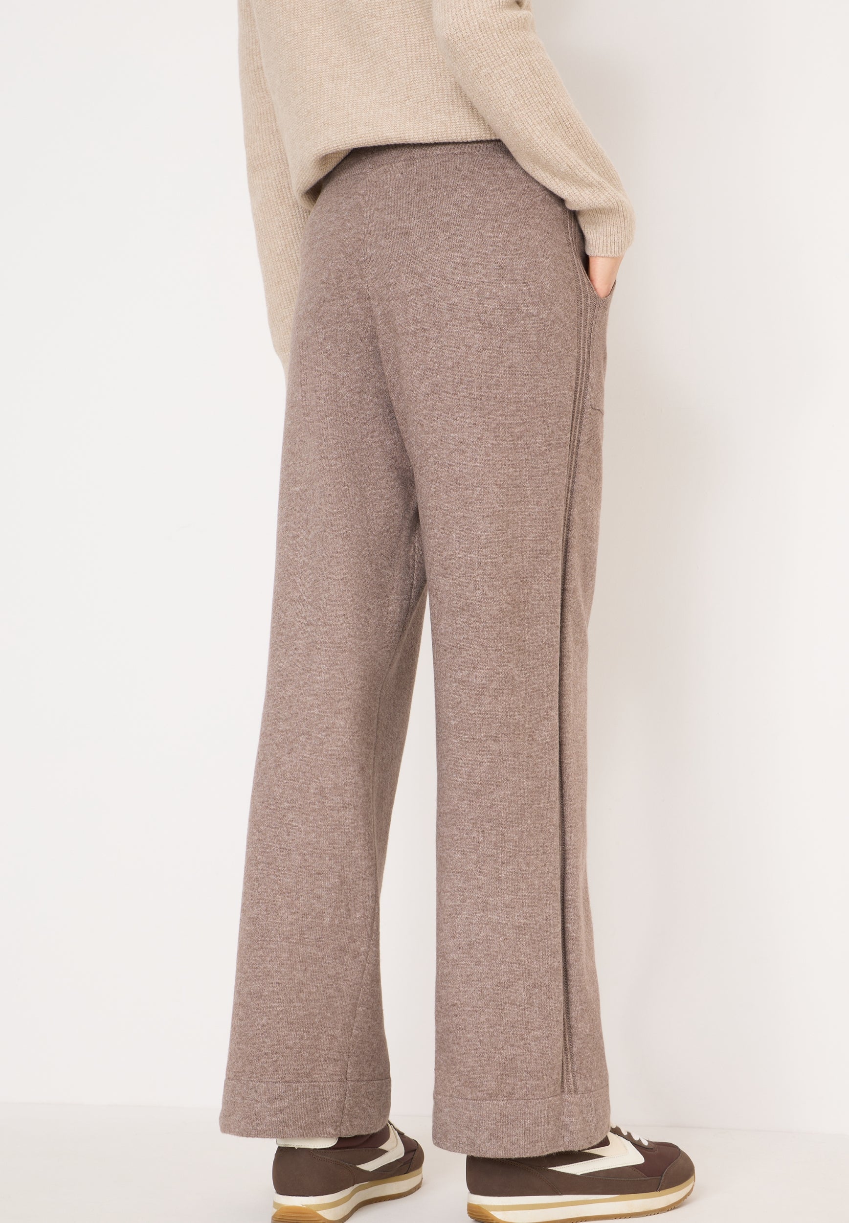 Cosy Neele Knit Pants chocolate mousse melange Bild 4