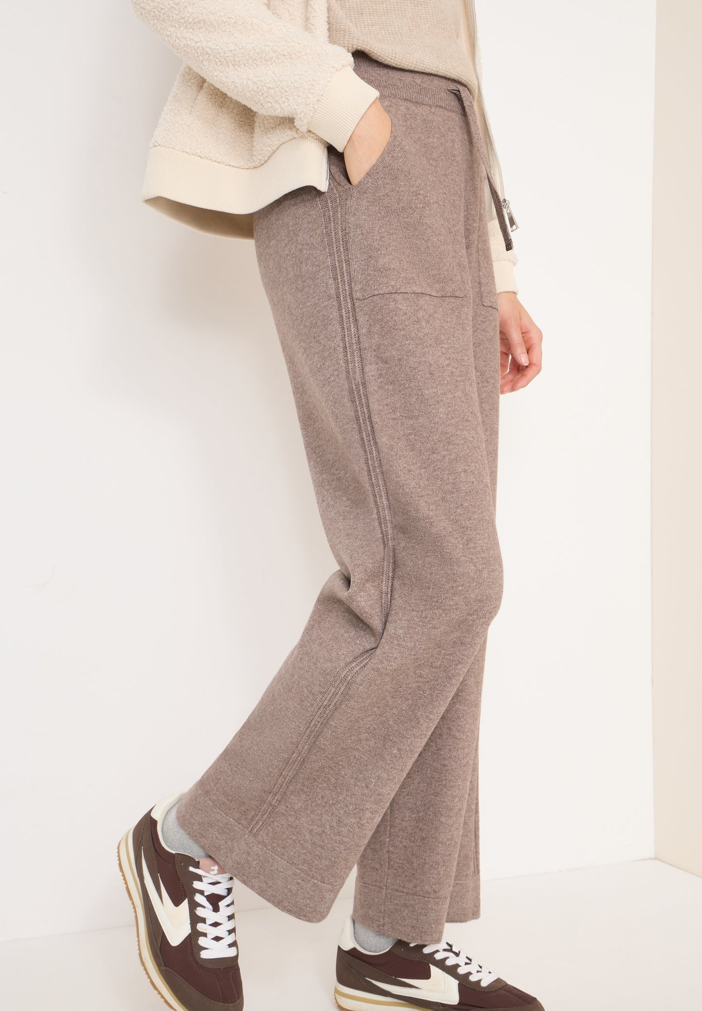Cosy Neele Knit Pants chocolate mousse melange Bild 6