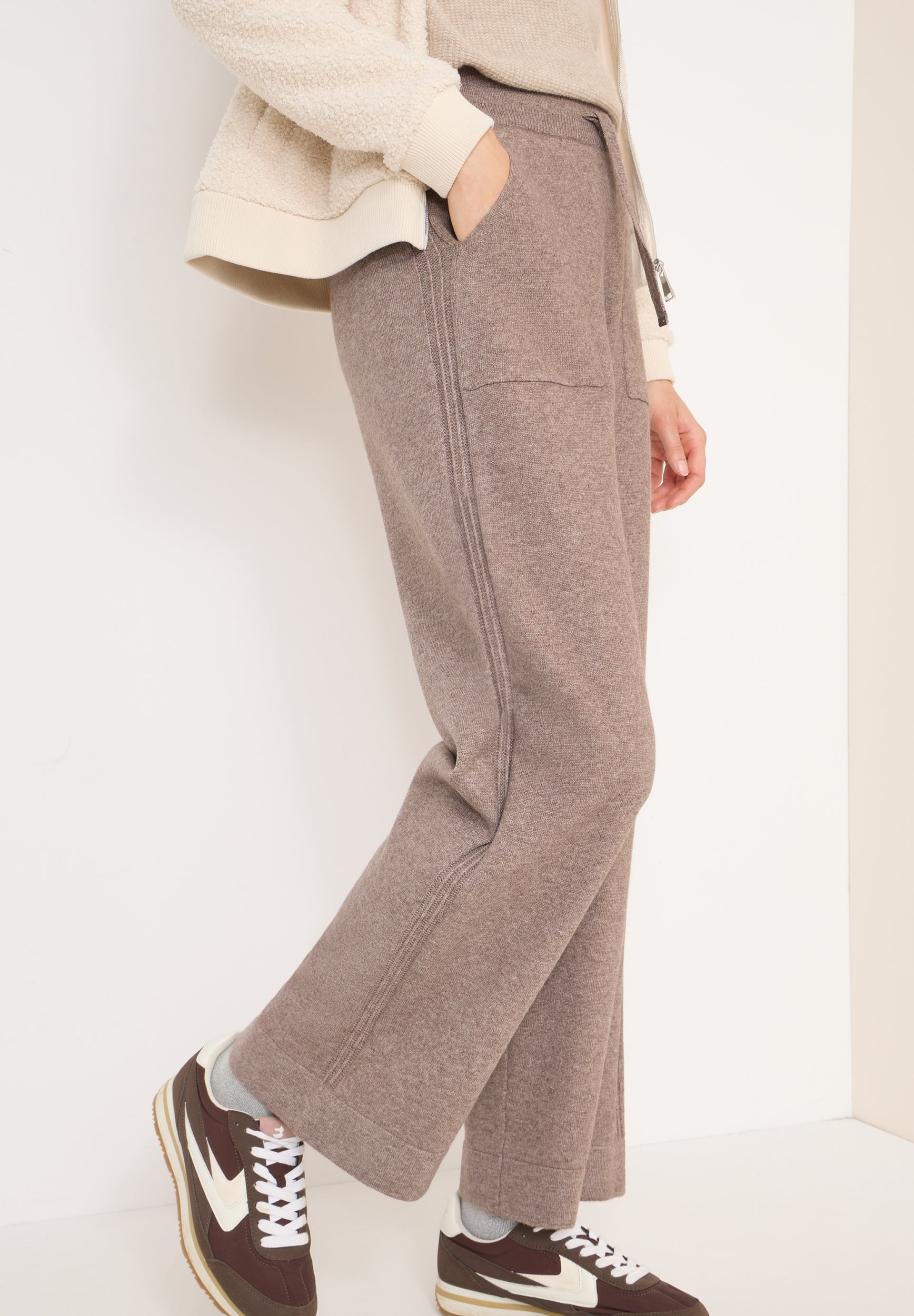 Cosy Neele Knit Pants chocolate mousse melange Bild 6