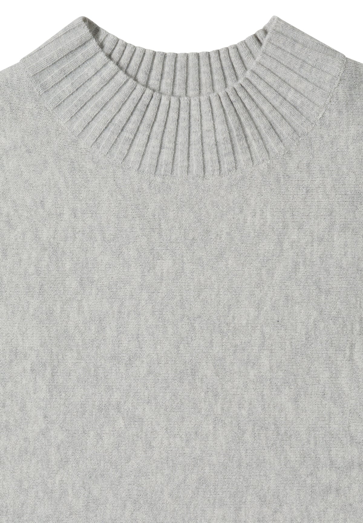 Dolman Pullover mit Turtle Neck light grey melange Bild 2