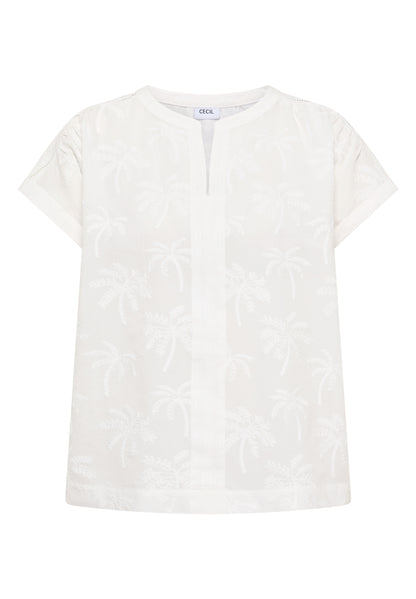 Dropped Shoulder Bluse mit Embroidery vanilla white Bild 1