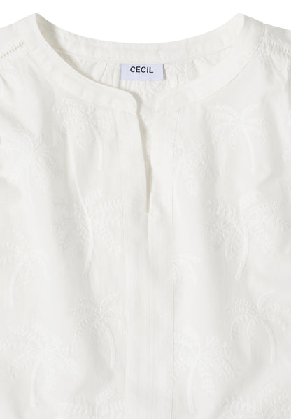 Dropped Shoulder Bluse mit Embroidery vanilla white Bild 2