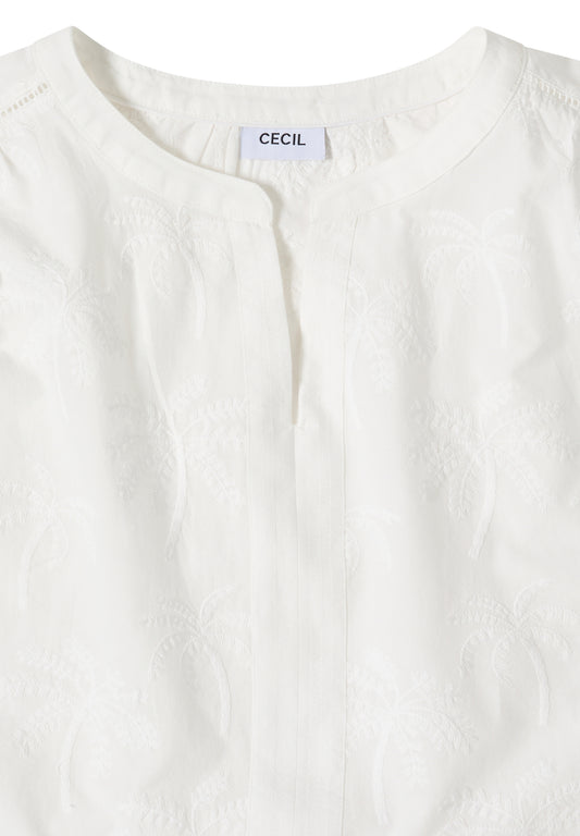 Dropped Shoulder Bluse mit Embroidery vanilla white Bild 2
