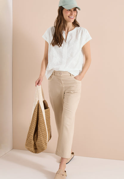 Dropped Shoulder Bluse mit Embroidery vanilla white Bild 5