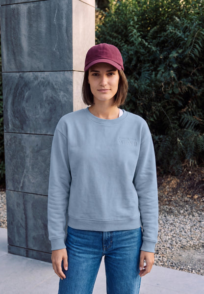 Sweatshirt mit Rundhals und Backprint cosmopolitan blue Bild 4