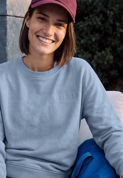 Sweatshirt mit Rundhals und Backprint cosmopolitan blue Bild 6
